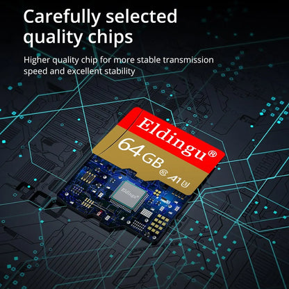Eldingu Original TF Card 64G Class10 A1 for Surveillance Video MP3 MP4 Mobile Phone Memory Card 32GB U1 TF Card 128GB U3