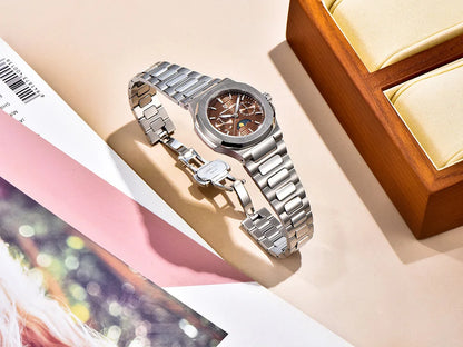 Pagani design 2025new women's watch luxury quartz watch top Sapphire luminous chronograph watch clock complete calendar gift box