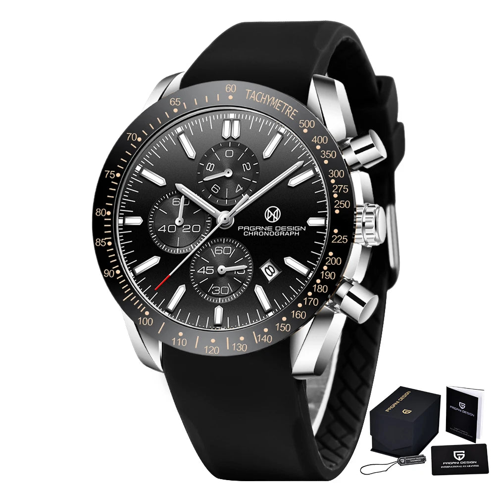 PAGRNE DESIGN Quartz Watches Multi functional chronograph 44mm Fashionable men's watch PAGANI DESIGN Extended Brand PG5140