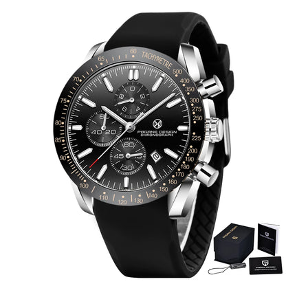 PAGRNE DESIGN Quartz Watches Multi functional chronograph 44mm Fashionable men's watch PAGANI DESIGN Extended Brand PG5140