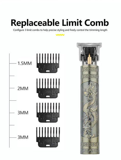 Máquina de cortar cabelo retro T9 original, aparador para casacos, máquina de barbear elétrica para homem, lâmina profissional para zonas sensíveis.
