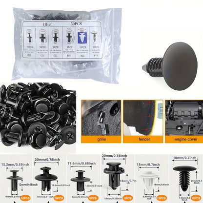Auto Fastener Clip Mixed Car Body Push Retainer Pin Rivet Bumper Door Trim Panel Fastener Kit Car Clips Box or Bag packaging