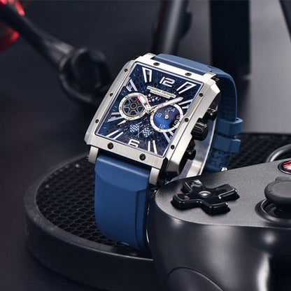 PAGANI DESIGN 2022 New Rectangular Watches for Men Top Brand Men's Sports Quartz Watches Skeleton Automatic Date Chronograph