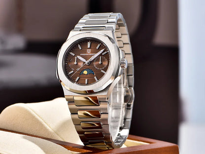 Pagani design 2025new women's watch luxury quartz watch top Sapphire luminous chronograph watch clock complete calendar gift box