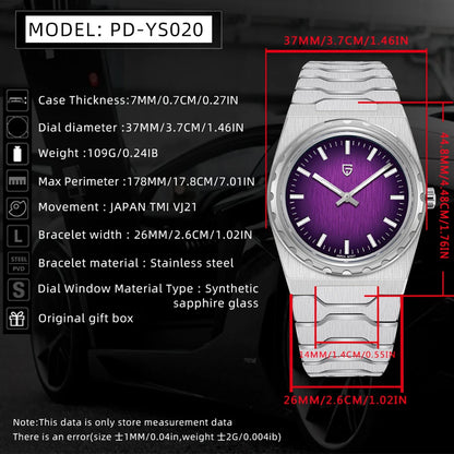 PAGANI DESIGN 2025 New VJ21 Fashion Man Quartz Watch V2 Sapphire 10Bar Waterproof Thin 7MM Luminous C3 Upgrade reloj hombre