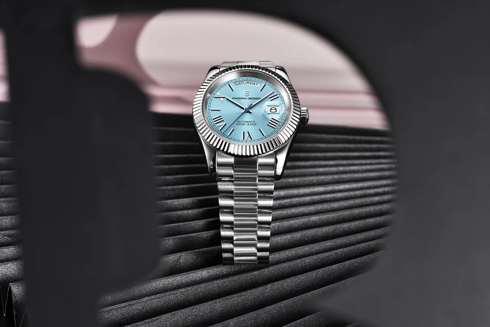 PAGANI DESIGN 2025 New Blue DD40 Luxury Automatic Watch For Men Mechanical Wristwatch Men Japan NH36A Movt Sapphire crystal