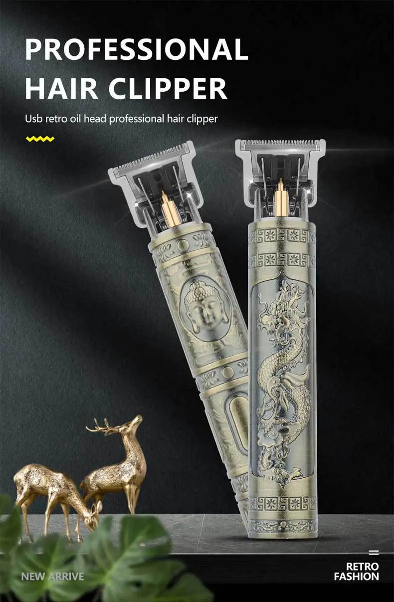 Máquina de cortar cabelo retro T9 original, aparador para casacos, máquina de barbear elétrica para homem, lâmina profissional para zonas sensíveis.