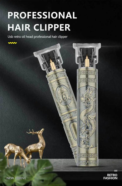 Máquina de cortar cabelo retro T9 original, aparador para casacos, máquina de barbear elétrica para homem, lâmina profissional para zonas sensíveis.