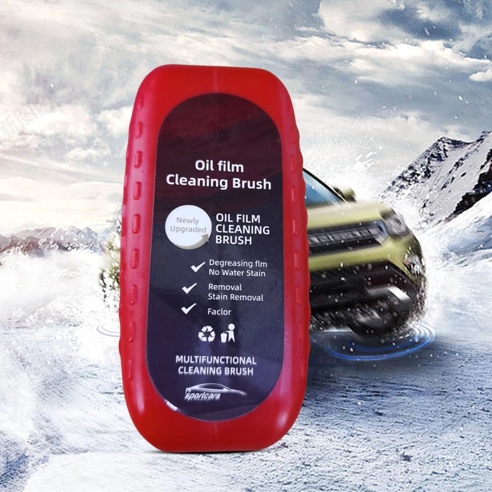 Car Glass Sponge Cleaning Brush Car Window Glass Cleaner Removes Dirt Windshield Oil Film Cleaner Glass Oil Film Cleaning Brush