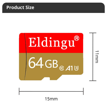 Eldingu Original TF Card 64G Class10 A1 for Surveillance Video MP3 MP4 Mobile Phone Memory Card 32GB U1 TF Card 128GB U3