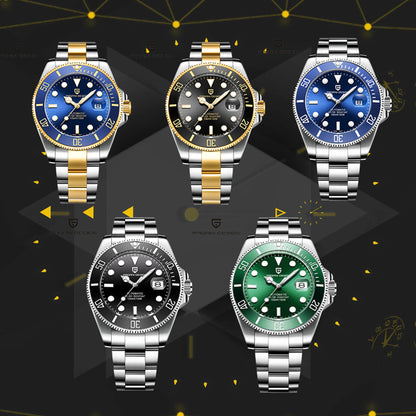 2024 New PAGANI DESIGN 43MM Men Mechanical Watches Luxury Ceramic Bezel 120 Clicks Automatic Watch 100M Waterproof Watch for Men