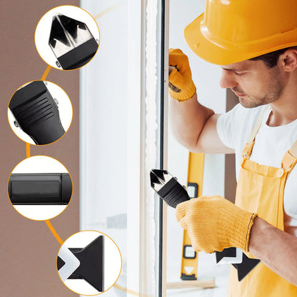 5 in 1 Metal Head Shovel Glue Tool Kit: Silicone Spatula, Caulk Remover, Grout Removal, Sealant Finishing & Corner Scrap