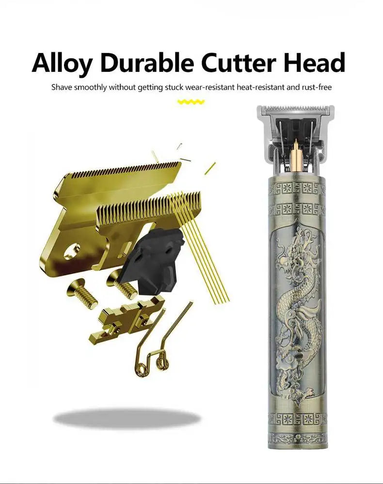 Máquina de cortar cabelo retro T9 original, aparador para casacos, máquina de barbear elétrica para homem, lâmina profissional para zonas sensíveis.