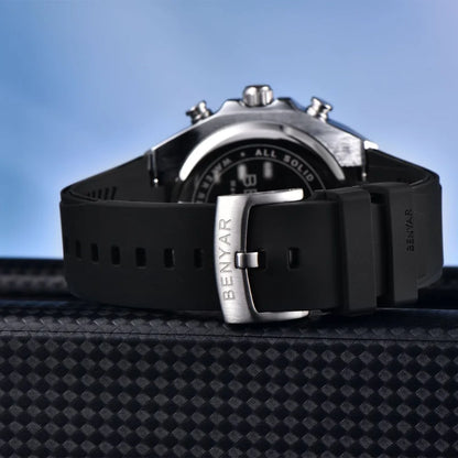 BENYAR 2025 44MM Multi functional Complex Luxury Men Quartz Watches Waterproof Stainless Steel Men Chronograph Gift With Box