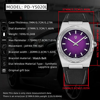 PAGANI DESIGN 2025 New VJ21 Fashion Man Quartz Watch V2 Sapphire 10Bar Waterproof Thin 7MM Luminous C3 Upgrade reloj hombre