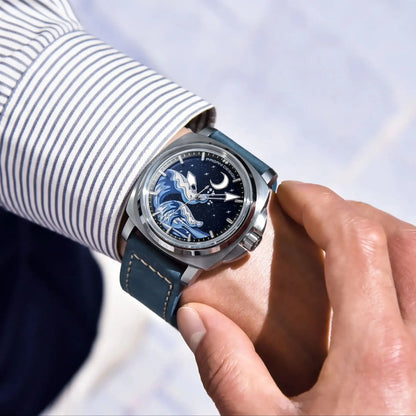 Pagani Design 2025 New NH35A 43MM Fashionable Men's Automatic Mechanical Watch Stainless Steel Waterproof 10Bar dial Glow reloj