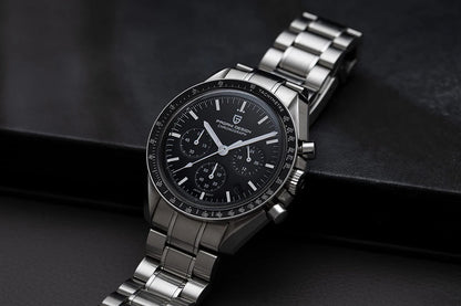 PAGANI DESIGN 2025 New Moon Watch Retro Luxury Quartz Watches For Men Stainless steel Luminous waterproof Sport Chronograph Man