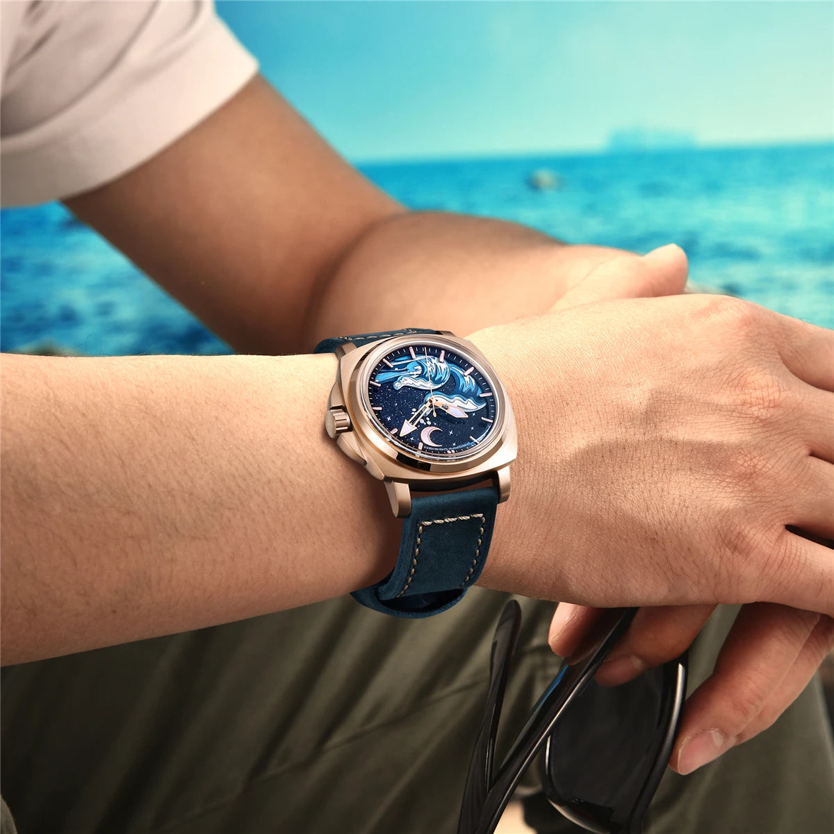 Pagani Design 2025 New NH35A 43MM Fashionable Men's Automatic Mechanical Watch Stainless Steel Waterproof 10Bar dial Glow reloj