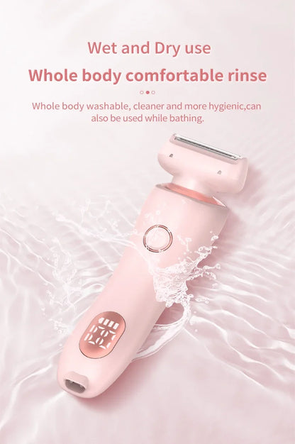 Portable Waterproof 2 In 1 Painless Shaving Knife Lady Private Part Hair Shaver Trimmer Epilator Bikini Trimmer Electric Razors