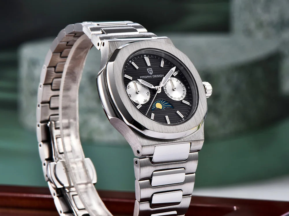 Pagani design 2025new women's watch luxury quartz watch top Sapphire luminous chronograph watch clock complete calendar gift box