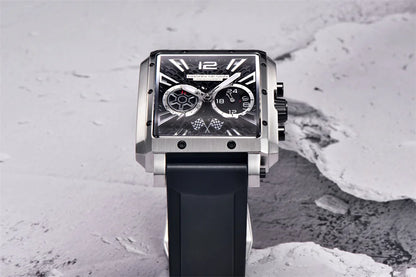 PAGANI DESIGN 2022 New Rectangular Watches for Men Top Brand Men's Sports Quartz Watches Skeleton Automatic Date Chronograph
