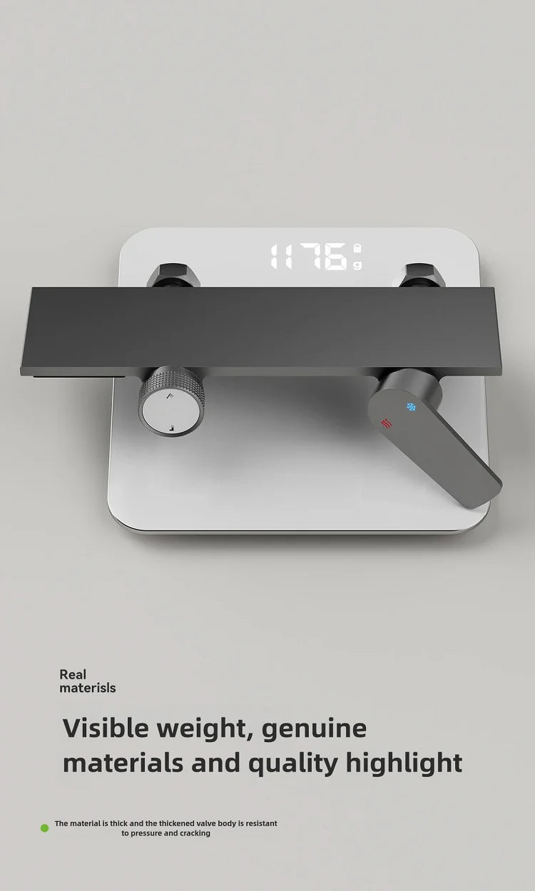 Gray Bathroom Shower Set Rainfall Shower Faucet Set Apartment Hotels Household multifunctional Split Bathtub Showers
