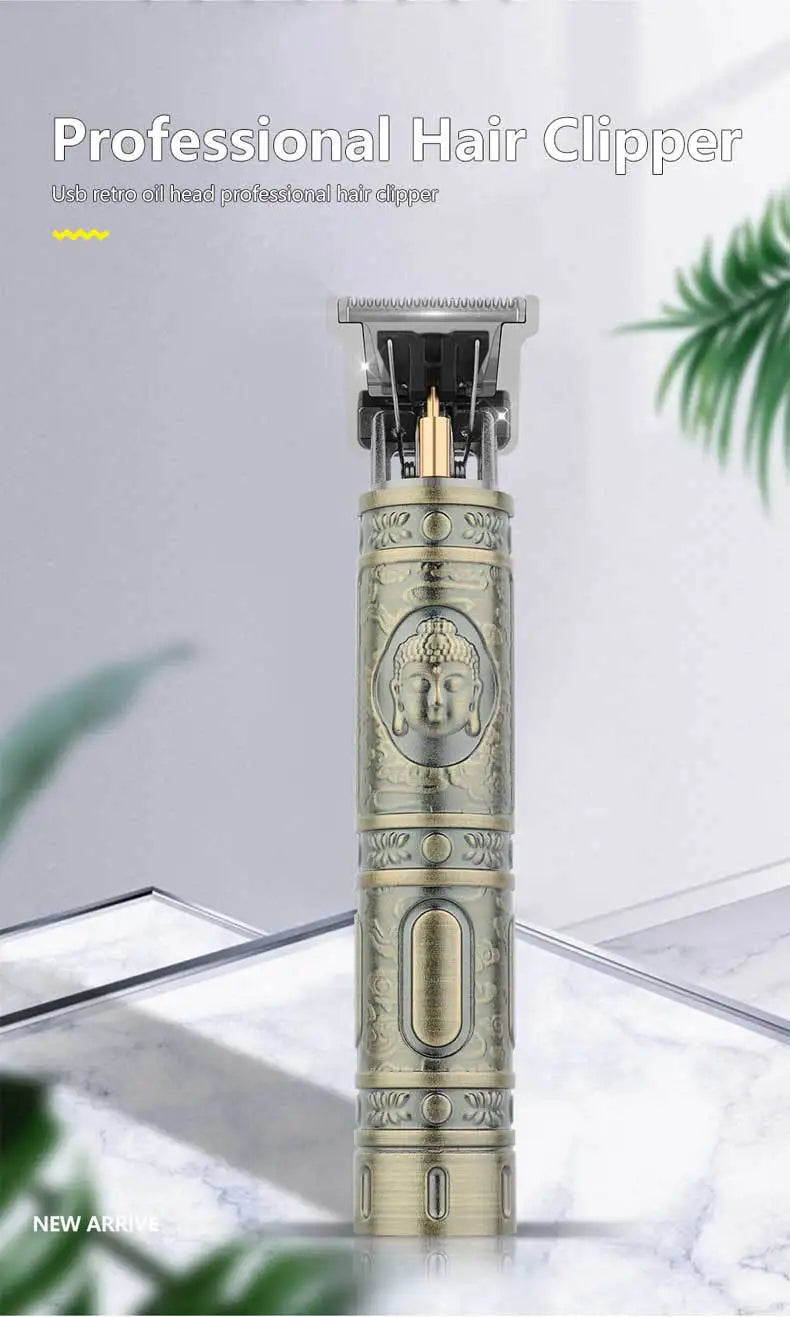 Máquina de cortar cabelo retro T9 original, aparador para casacos, máquina de barbear elétrica para homem, lâmina profissional para zonas sensíveis.
