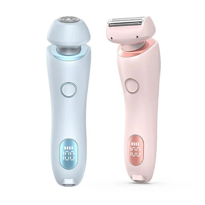 Portable Waterproof 2 In 1 Painless Shaving Knife Lady Private Part Hair Shaver Trimmer Epilator Bikini Trimmer Electric Razors