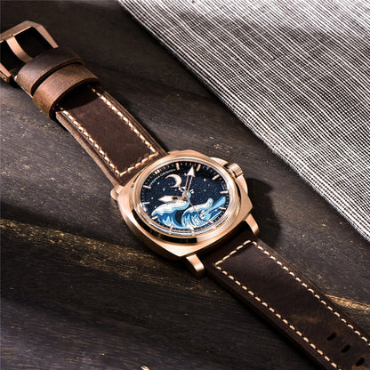 Pagani Design 2025 New NH35A 43MM Fashionable Men's Automatic Mechanical Watch Stainless Steel Waterproof 10Bar dial Glow reloj