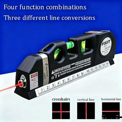 Easy to Use Laser Level Line Tool Multipurpose Laser Level Kit Standard Cross Line Lase 8 Feet Measure Tape Ruler