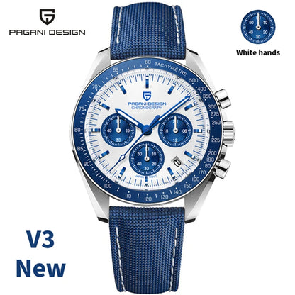 PAGANI DESIGN 2025 New Moon Watch For Men Quartz Multifunction Chronograph Sports Mens Watches Top Brand Luxury Sapphire Mirror