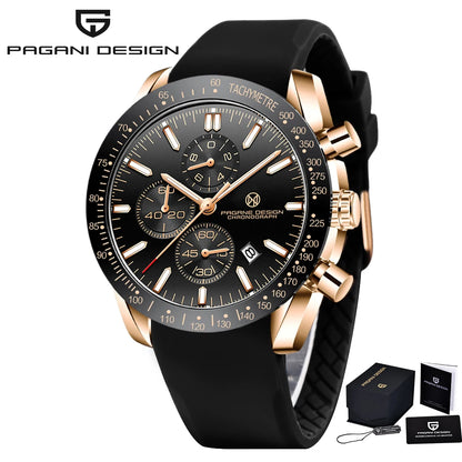 PAGRNE DESIGN Quartz Watches Multi functional chronograph 44mm Fashionable men's watch PAGANI DESIGN Extended Brand PG5140