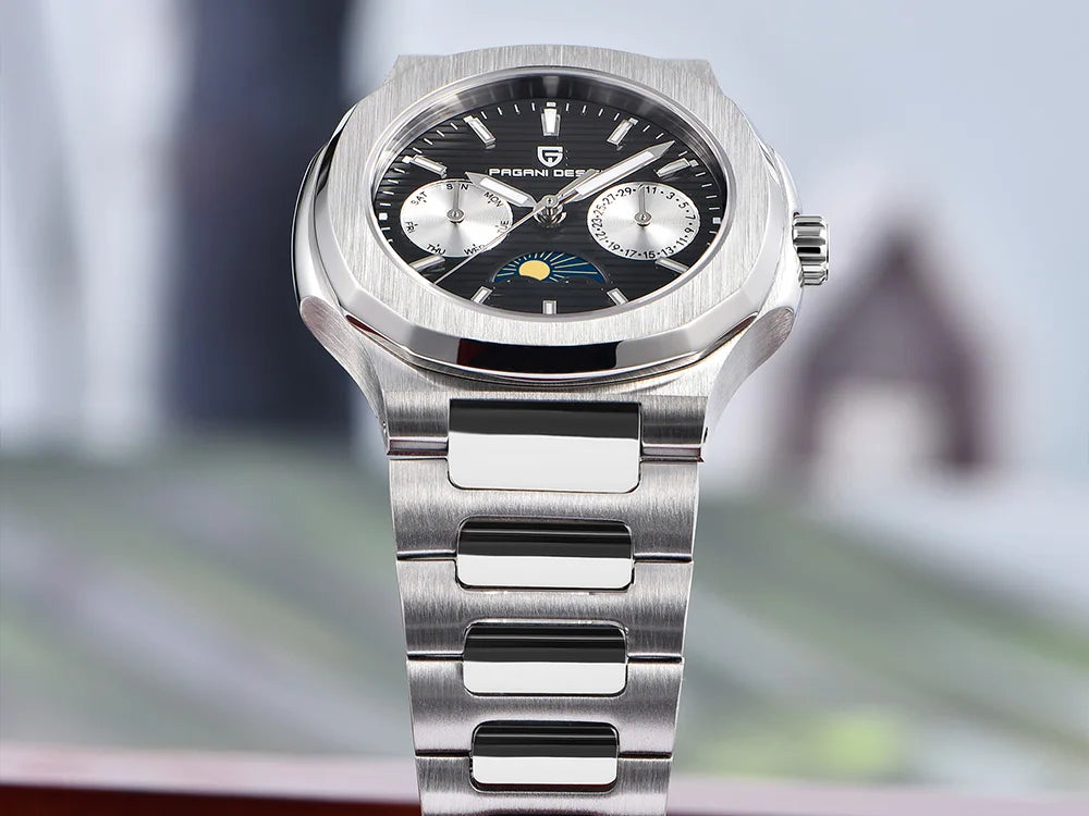 Pagani design 2025new women's watch luxury quartz watch top Sapphire luminous chronograph watch clock complete calendar gift box