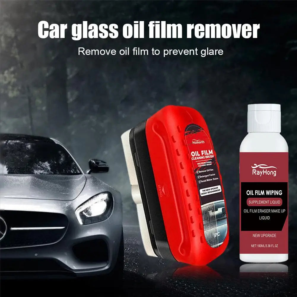 Car Windshield Oil Film Cleaner Glass Cleaning Board Glass Cleaning Wipe Board Glass Oil Film Remover Car Glass Cleaner Brush