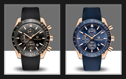 PAGRNE DESIGN Quartz Watches Multi functional chronograph 44mm Fashionable men's watch PAGANI DESIGN Extended Brand PG5140