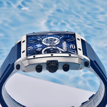 PAGANI DESIGN 2022 New Rectangular Watches for Men Top Brand Men's Sports Quartz Watches Skeleton Automatic Date Chronograph