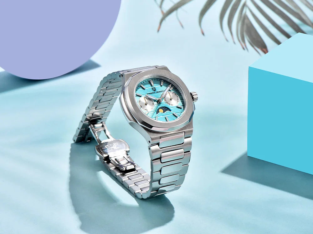 Pagani design 2025new women's watch luxury quartz watch top Sapphire luminous chronograph watch clock complete calendar gift box