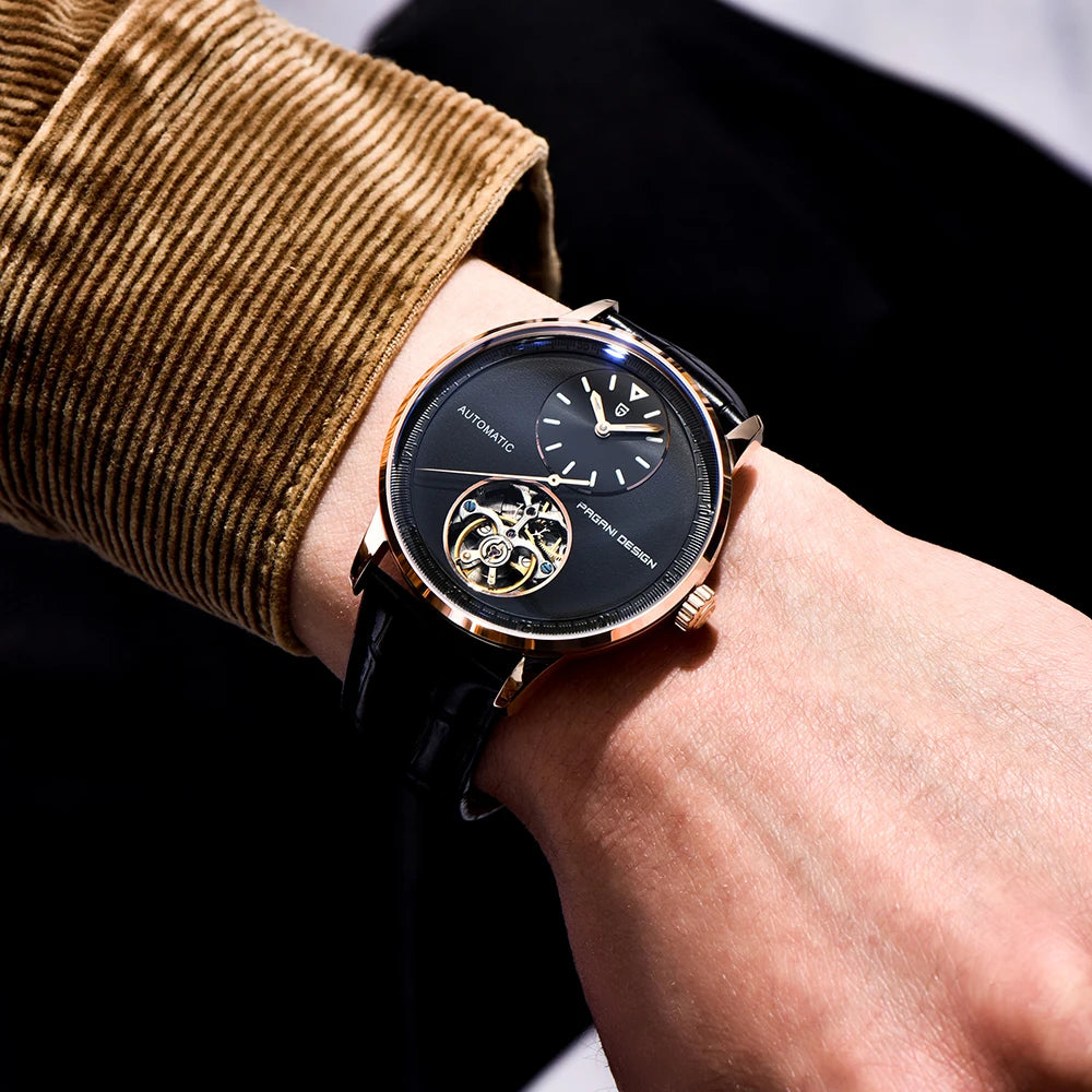 PAGANI DESIGN 2025 New Mechanical Tourbillon Men's watches 42mm Dial 100M Waterproof Watch Luminous Luxury Automatic Man watch