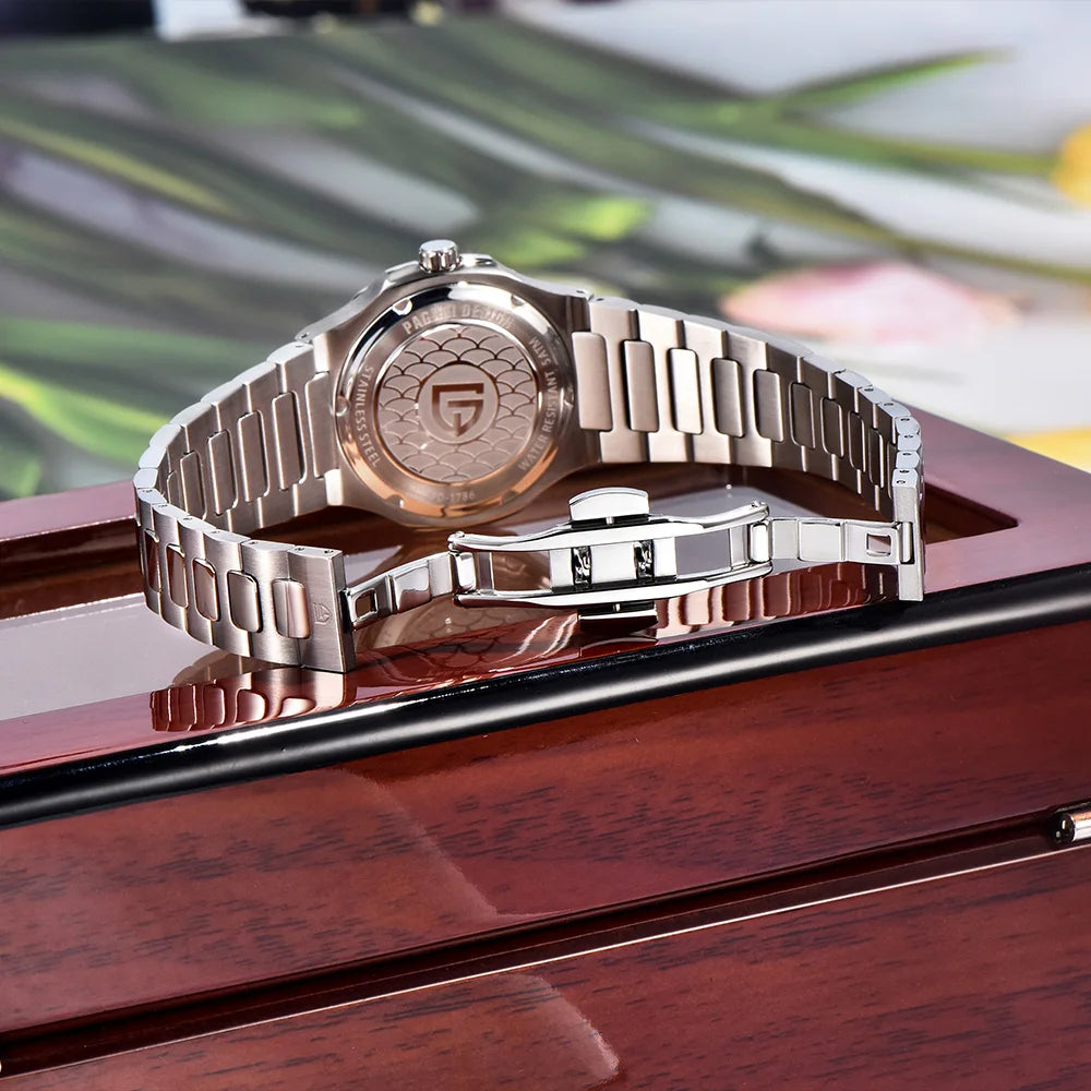 Pagani design 2025new women's watch luxury quartz watch top Sapphire luminous chronograph watch clock complete calendar gift box