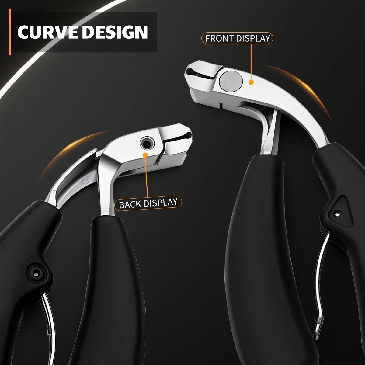 Stainless Steel Elbow Nail Clippers with Large Opening Nail Clippers Set Decoration Nail Cutter Tools