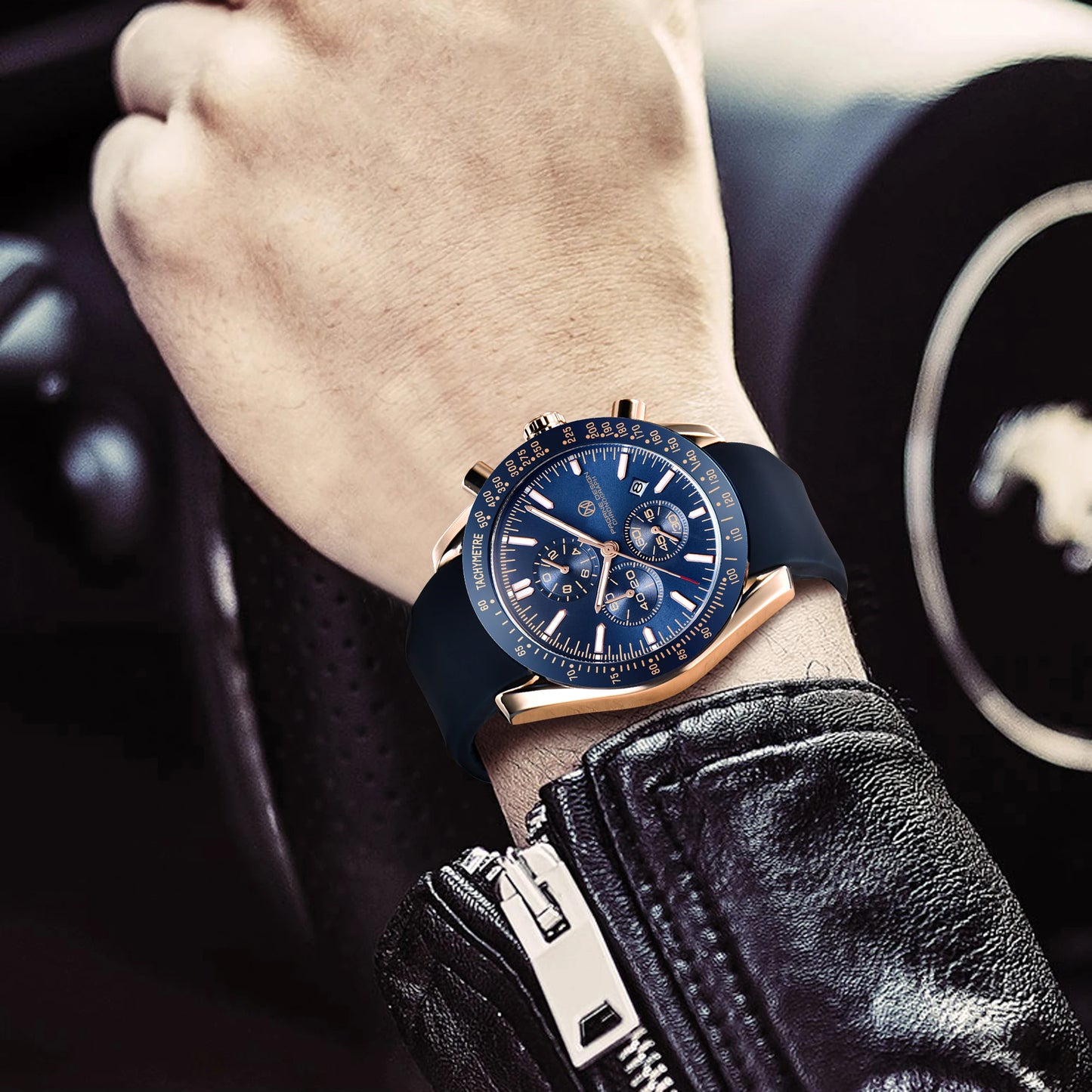 PAGRNE DESIGN Quartz Watches Multi functional chronograph 44mm Fashionable men's watch PAGANI DESIGN Extended Brand PG5140