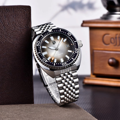 New BENYAR 42MM Tuna Men Mechanical Watch Luxury Stainless Steel Automatic Watch 50M Diving Luminous Watch for Men reloj hombre