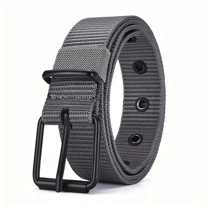 1pc Mens Durable Nylon Canvas Belt - Heavy-Duty Tactical Work Belt with Stylish Quick-Release Prong Buckle for Everyday Wear