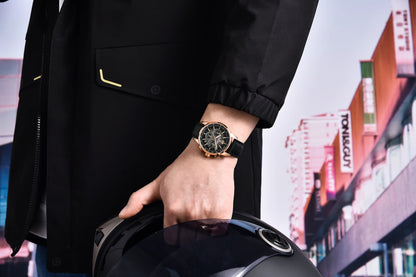 Relógio de pulso de luxo casual PAGANI DESIGN 2024 para homem, modelo VK63, com mecanismo de quartzo, resistente à água até 100 metros, vidro de safira e caixa em aço inoxidável.