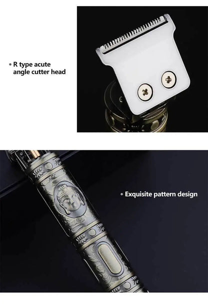 Máquina de cortar cabelo retro T9 original, aparador para casacos, máquina de barbear elétrica para homem, lâmina profissional para zonas sensíveis.