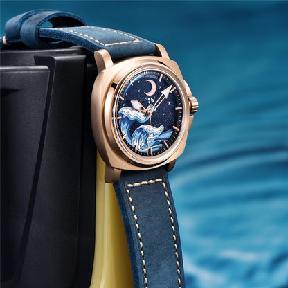 Pagani Design 2025 New NH35A 43MM Fashionable Men's Automatic Mechanical Watch Stainless Steel Waterproof 10Bar dial Glow reloj