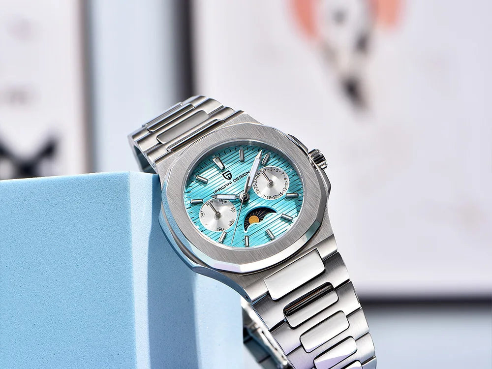 Pagani design 2025new women's watch luxury quartz watch top Sapphire luminous chronograph watch clock complete calendar gift box