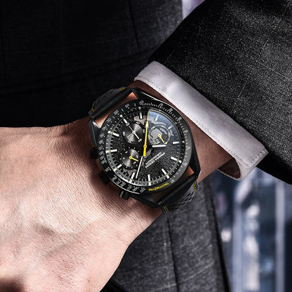 Relógio PAGANI DESIGN 1701 Moon para homem, lançamento 2025, de luxo, quartzo, cronógrafo, desportivo, com vidro de safira e design moderno. Ideal para oferecer!