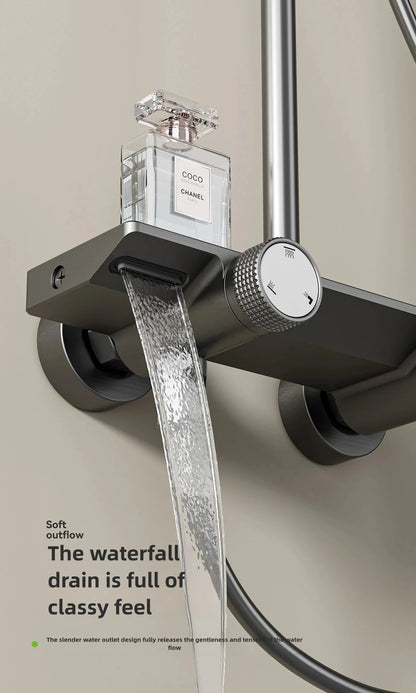 Gray Bathroom Shower Set Rainfall Shower Faucet Set Apartment Hotels Household multifunctional Split Bathtub Showers