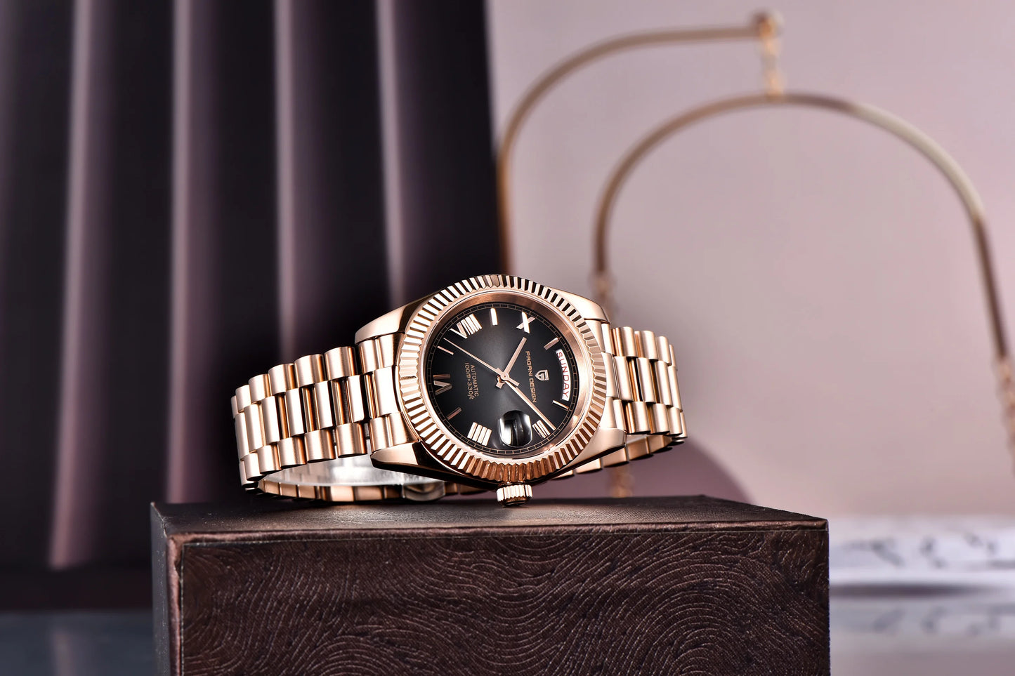 PAGANI DESIGN 2025 New Luxury Rose Gold DD40 Automatic Watch For Men NH36A Mechanical Wristwatch Men Stainless steel Waterproof